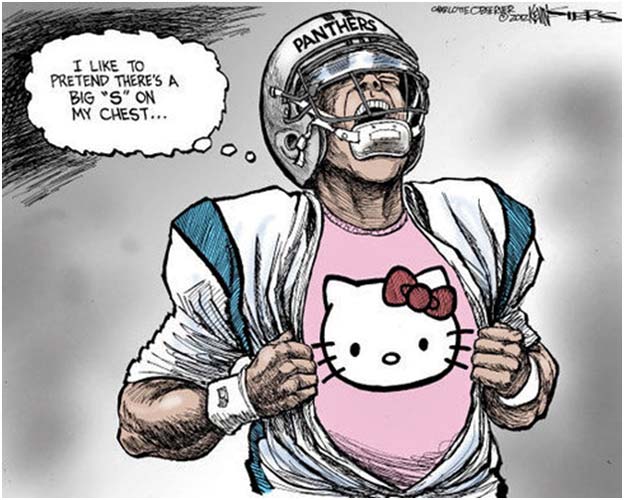 Cam Newton's Celebration Cartoon