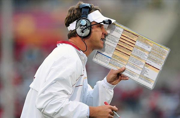Southern California Trojans head coach Lane Kiffin