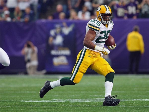 Green Bay Packers running back Ryan Grant